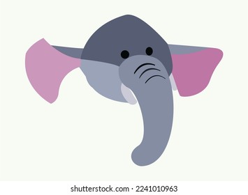 elephant vector art graphic. beautiful elephant vector design. elephant cartoon illustration.