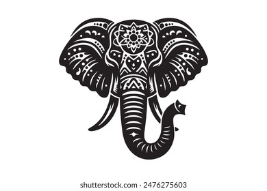 A Elephant vector art illustration