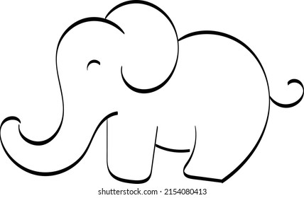 Elephant Vector Art. Use as poster, card, flyer or T Shirt
