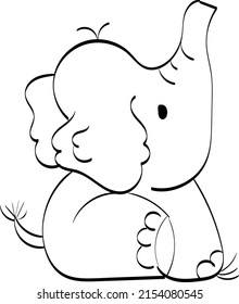 Elephant Vector Art. Use as poster, card, flyer or T Shirt