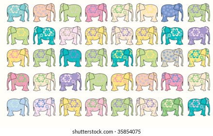 Elephant vector background