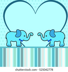 elephant vector background - baby shower