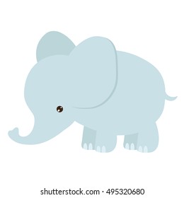 Elephant vector cartoon illustration