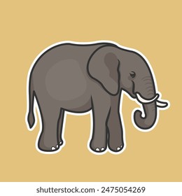 An Elephant Vector Cute Illustration