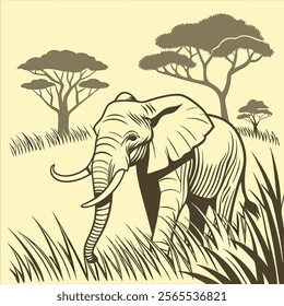 Elephant Vector Design EPS Format 