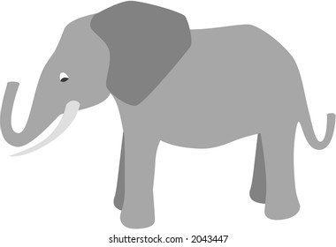 Elephant Vector Design that is fully editable.
