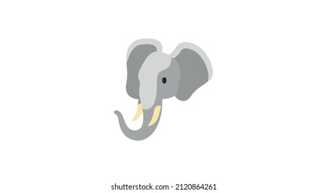 Elephant vector flat icon. Isolated elephant emoji illustration
