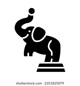 Elephant Vector Glyph Icon For Personal And Commercial Use.
