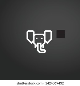 Elephant vector icon. Elephant concept stroke symbol design. Thin graphic elements vector illustration, outline pattern for your web site design, logo, UI. EPS 10.
