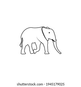 Ilustración de diseño de iconos del vector del elefante 
