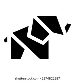 activo de ilustración de icono de vector elefante