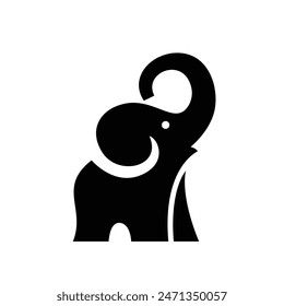Plantilla de diseño de ilustración de ícono de Vector de elefante