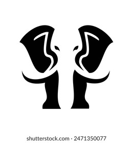 Plantilla de diseño de ilustración de ícono de Vector de elefante