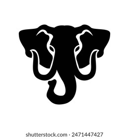 Plantilla de diseño de ilustración de ícono de Vector de elefante