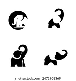 elephant vector icon illustration design template