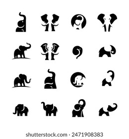 Elefant Vektorgrafik Icon Illustration Design Vorlage