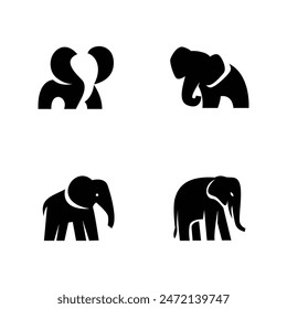 elephant vector icon illustration design template