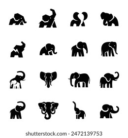 elephant vector icon illustration design template