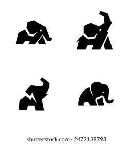 elephant vector icon illustration design template