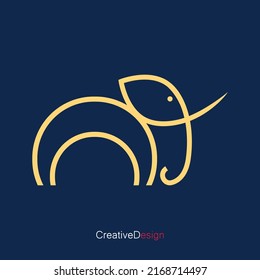 Elephant vector icon illustration. Modern elephant logo design.