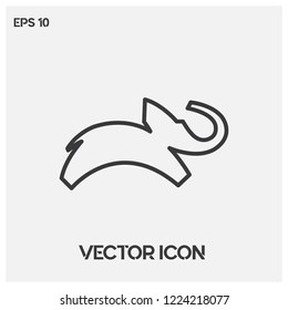 Elephant vector icon illustration.Light backround.Premium quality.