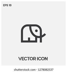 Elephant vector icon illustration.Modern elephant logo design.Premium quality.