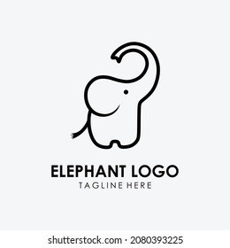 Elephant vector icon illustration.Modern elephant logo design.