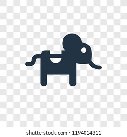 Elephant vector icon isolated on transparent background, Elephant transparency logo concept