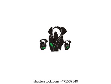 elephant vector icon logo