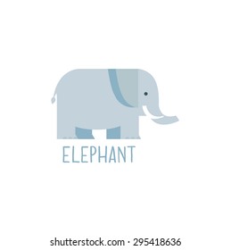 Elephant vector icon logo design template. 