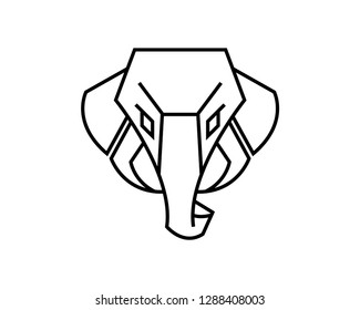 Elephant vector icon. Modern simple icon style for graphic and web design, logo.