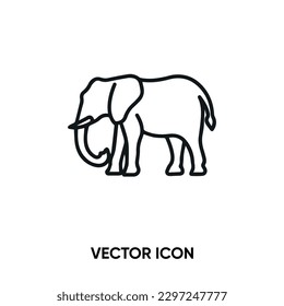 Elephant vector icon . Modern, simple flat vector illustration for website or mobile app. Zoo symbol, logo illustration. Pixel perfect vector graphics