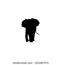 elephant vector icon. elephant sign on white background. elephant icon for web and app