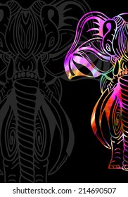Elephant. Vector illustration.