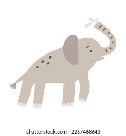 Elephant. Vector illustration of cute safari animal.