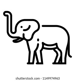 Elephant vector illustration in line stroke design