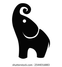 elephant vector illustration, elephant logo, simple elephant vector, elephant silhouette. 