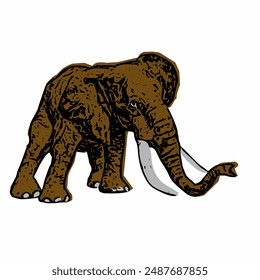 Elefant Vektorgrafik Illustration Design Vorlage 