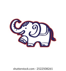 Elephant Vetor Image, Thailand Elephant Illustration , ícone do elefante tailandês, logotipo do elefante do chá tailandês.