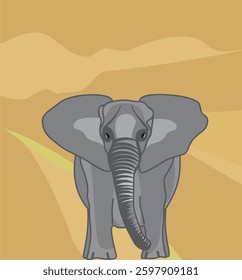 Elephant vector image: wild nature icon. Nice for conservation campaigns, tourism marketing materials, logo and mascot designs, educational materials, and many other design materials.