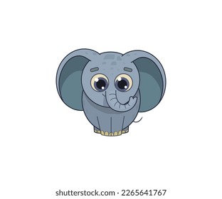 Elephant vector isolated color icon. Elephant animal vector icon. Elephant icon