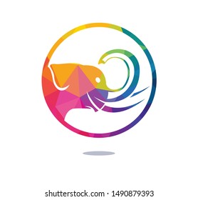 Elephant vector logo design. Creative elephant abstract logo design.