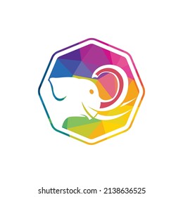 Elephant vector logo design. Creative elephant abstract logo design.