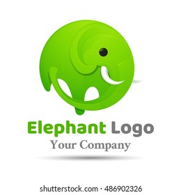 Elephant Vector logo design illustration. Template for your business company. Creative abstract colorful concept.