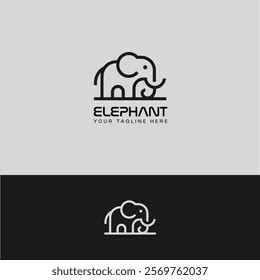 Elephant vector logo design template