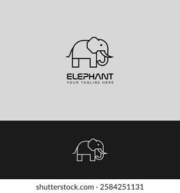 Elephant vector logo design template