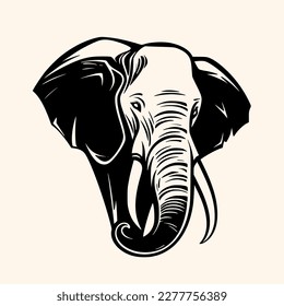 Elefante Vektorgrafik für Logo oder Symbol, Zeichnung Eleganter minimalistischer Stil, abstrakte Illustration