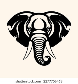 Elephant vector for logo or icon, drawing Elegant minimalist style,abstract style Illustration
