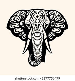 Elephant vector for logo or icon, drawing Elegant minimalist style,abstract style Illustration