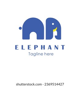 elephant vector logo, simple graphic design.